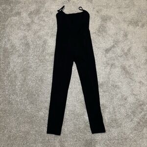 L. Space Go The Distance Jumpsuit Black Stretch Women's Large